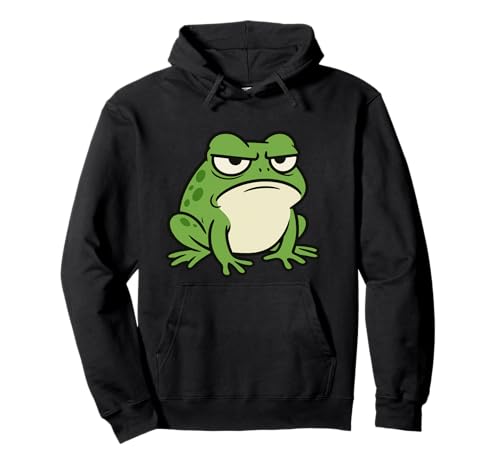Lustiger mürrischer Frosch Kröte Tier-Design Geschenk für Männer Frauen Kinder Pullover Hoodie von Cute Aesthetic Cottagecore Frog Lover Toad Graphic