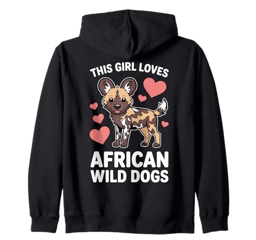 African Wild Dogs Girl Lustiger afrikanischer Wildhund Kapuzenjacke African Wild Dogs Girl Lustiger afrikanischer Wildhund Kapuzenjacke von Cute African Wild Dog Fun African Wild Dog Design