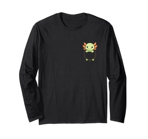 Kinder Frauen Männer Lustiges Tier In Tasche Niedliche Tasche Axolotl Langarmshirt von Cute Animal In Pocket Funny Axolotl In Pocket s