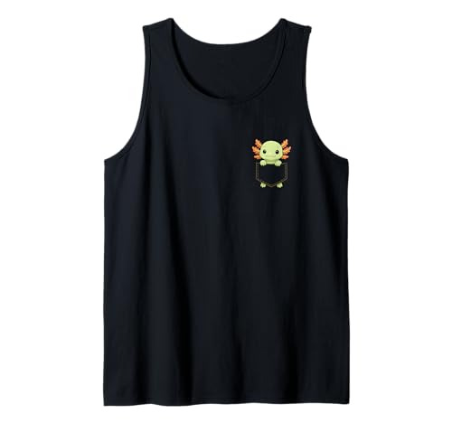 Kinder Frauen Männer Lustiges Tier In Tasche Niedliche Tasche Axolotl Tank Top von Cute Animal In Pocket Funny Axolotl In Pocket s