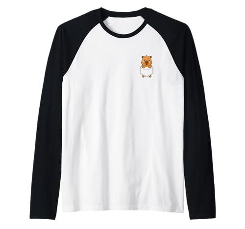 Kinder Frauen Männer Lustiges Tier In Tasche Niedliche Tasche Capybara Raglan Kinder Frauen Männer Lustiges Tier In Tasche Niedliche Tasche Capybara Raglan von Cute Animal In Pocket Funny Capybara In Pocket