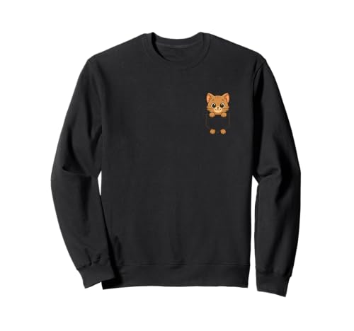 Lustiges Kätzchen-Tier in der Tasche für Kinder, Damen, Herren, niedliche Katze Sweatshirt von Cute Animal In Pocket Funny Cat In Pocket shirt