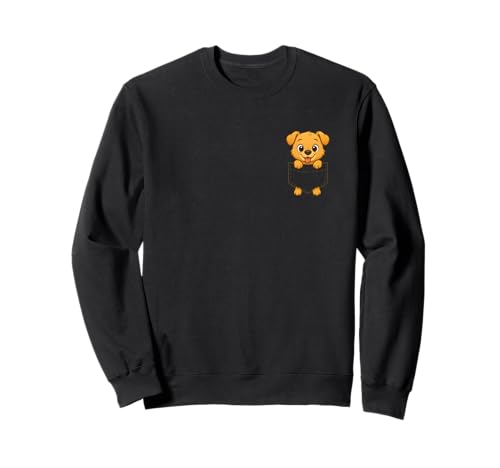 Lustiger Welpe für Kinder, Damen, Herren, in der Tasche, niedlicher Hund Sweatshirt von Cute Animal In Pocket Funny Dog In Pocket shirt