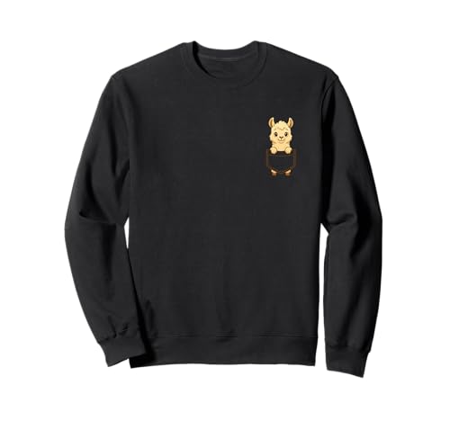 Lustiges Alpaka-Tier in der Tasche für Kinder, Damen, niedliches Lama Sweatshirt von Cute Animal In Pocket Funny Lama In Pocket shirt