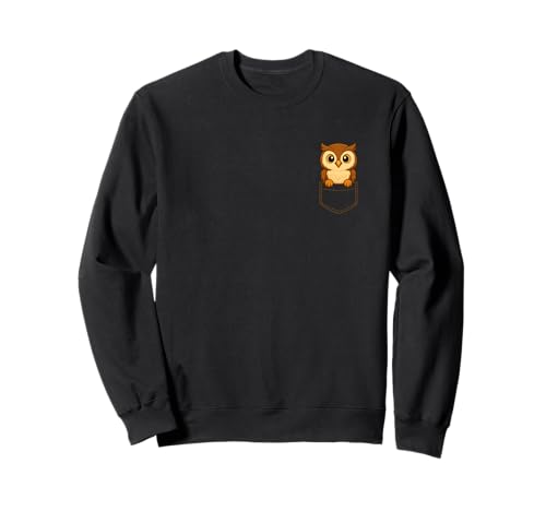 Kinder Frauen Männer Lustiges Tier In Tasche Niedliche Tasche Eule Sweatshirt von Cute Animal In Pocket Funny Owl In Pocket shirt