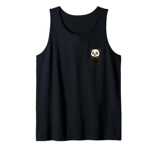Lustiges Tier in der Tasche für Kinder, Damen, Herren, Panda Tank Top von Cute Animal In Pocket Funny Panda In Pocket shirt