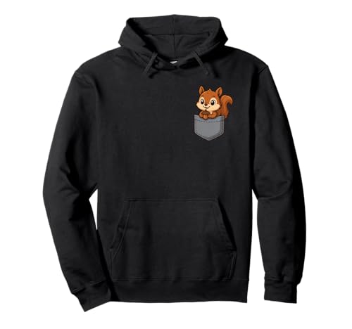 Eichhörnchen in der Brusttasche Lustig Niedlich Eichhörnchen Shirt Herren Damen Pullover Hoodie von Cute Animal Lovers Squirrel Pocket Gifts