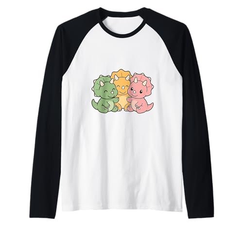 Baby Dinosaurier Cuddle Brontosaurus Buddy Design Raglan von Cute Animal by Lumi Art