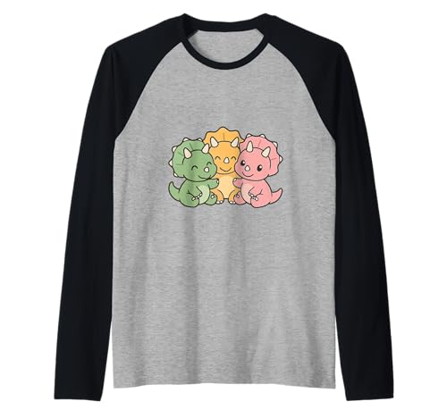 Baby Dinosaurier Cuddle Brontosaurus Buddy Design Raglan von Cute Animal by Lumi Art