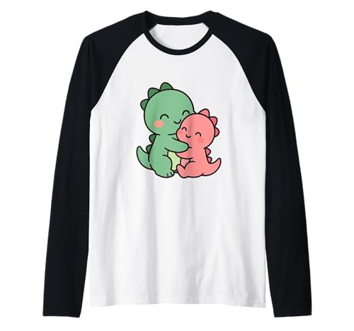 Baby Dinosaurier Cuddle Cartoon Dino Design Raglan von Cute Animal by Lumi Art