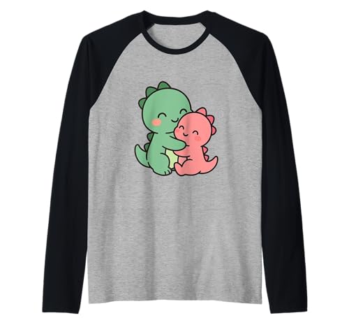 Baby Dinosaurier Cuddle Cartoon Dino Design Raglan von Cute Animal by Lumi Art