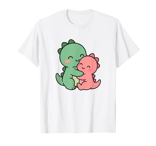 Baby Dinosaurier Cuddle Cartoon Dino Design T-Shirt von Cute Animal by Lumi Art