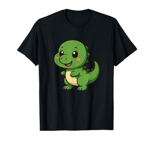 Niedliches Kawaii-Baby-Cartoon-Dinosaurier-Design T-Shirt von Cute Animal by Lumi Art