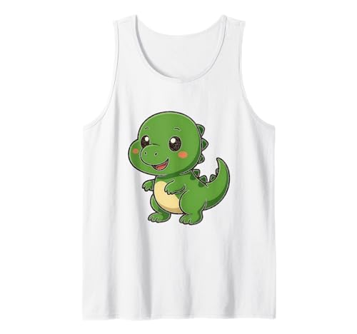 Niedliches Kawaii-Baby-Cartoon-Dinosaurier-Design Tank Top von Cute Animal by Lumi Art