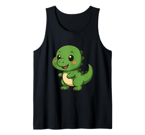 Niedliches Kawaii-Baby-Cartoon-Dinosaurier-Design Tank Top von Cute Animal by Lumi Art