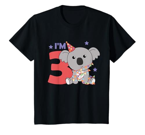 Koala zum dritten Geburtstag für Kinder ein Geburtstag Koala T-Shirt von Cute Animals For Every Child's Birthday