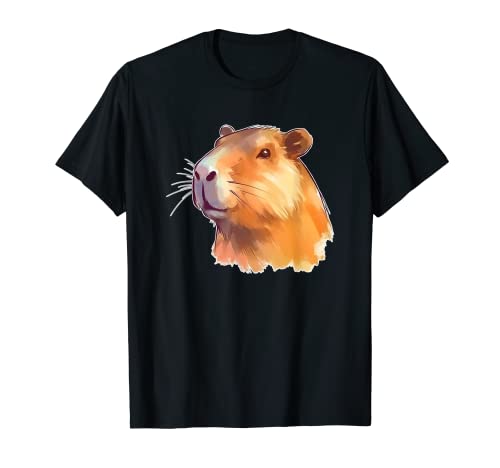Capybara süße Tiere für Kinder wasserfarben capybaras T-Shirt von Cute Animals for Kids watercolor animal gift