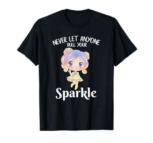 Lass niemals jemanden dein schönes kleines Mädchen langweilen Kawaii T-Shirt von Cute Anime Gift for Teen Girls