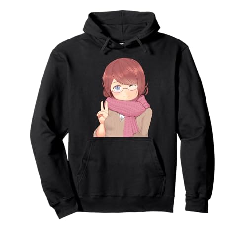 Niedliches Anime-Mädchen, lustiges Unisex-Design für Männer und Frauen Pullover Hoodie von Cute Anime Girl Funny unisex Design Men Women Tee