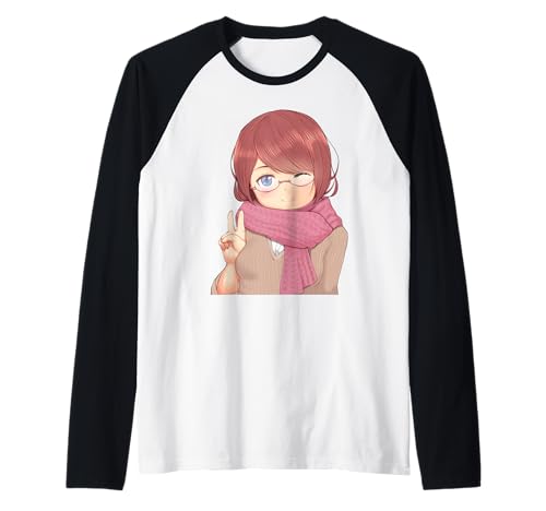 Niedliches Anime-Mädchen, lustiges Unisex-Design für Männer und Frauen Raglan von Cute Anime Girl Funny unisex Design Men Women Tee