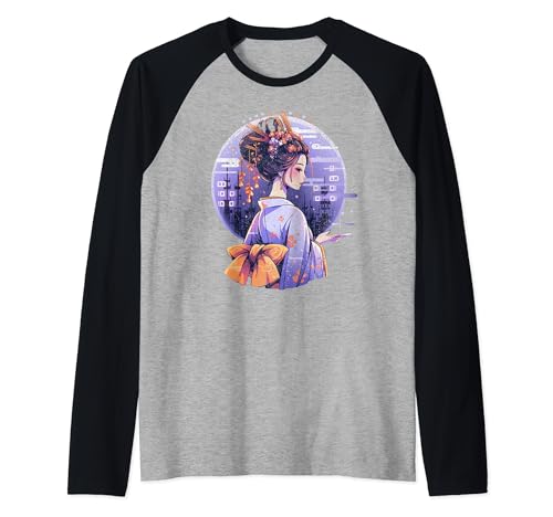 Nette Anime Mädchen Japan Manga Kawaii Bunte Tokyo Spieler Raglan von Cute Anime Girl Japan Manga Kawaii Colorful Tokyo