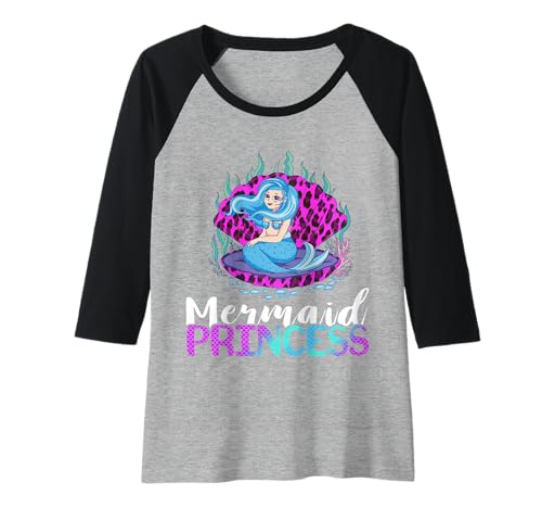 Damen Meerjungfrau Prinzessin Klappschale Unterwasserleben Meereswesen Raglan von Cute Aqua Clamshell Mermaid Lover