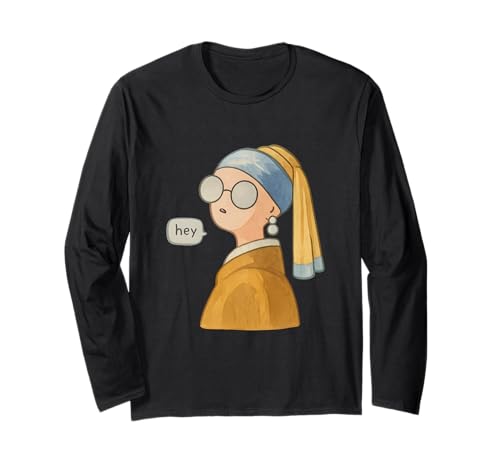 Lustiges Cartoon-Porträt für Kunstlehrer, künstlerische Frauen, Männer Langarmshirt Lustiges Cartoon-Porträt für Kunstlehrer, künstlerische Frauen, Männer Langarmshirt von Cute Art Graphic Designs