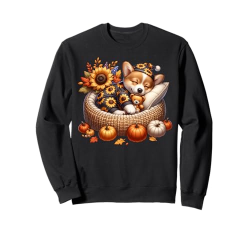 Autumn Fall Puppy Graphic for Women Men Kids Cute Corgi Dog Sweatshirt Autumn Fall Puppy Graphic for Women Men Kids Cute Corgi Dog Sweatshirt von Cute Autumn Fall Corgi Gifts For Corgi Lovers