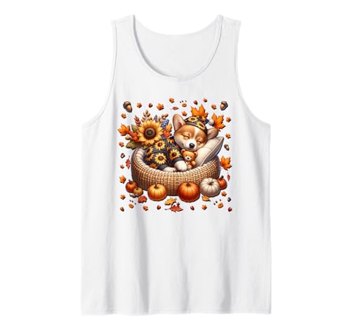 Cute Corgi Stuff for Girls with Fall Puppy for Dog Lover Tank Top von Cute Autumn Fall Corgi Gifts For Corgi Lovers
