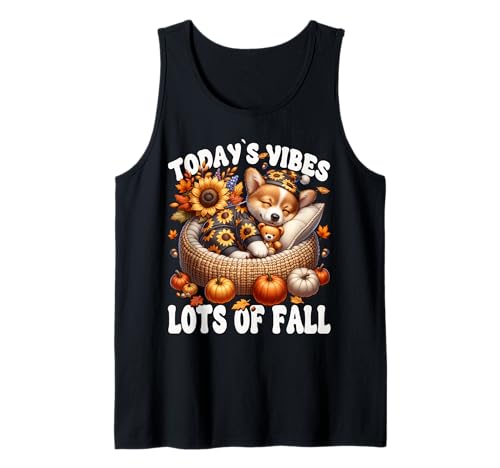 Fall Corgi Graphic for Women Men and Kids Funny Autumn Vibes Tank Top Fall Corgi Graphic for Women Men and Kids Funny Autumn Vibes Tank Top von Cute Autumn Fall Corgi Gifts For Corgi Lovers