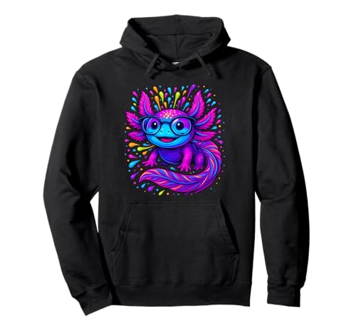 Axolotl Schöne Bunte Kunst Axolotl Herren Damen Kinder Pullover Hoodie von Cute Axolotl Anime Axolotl Apparel