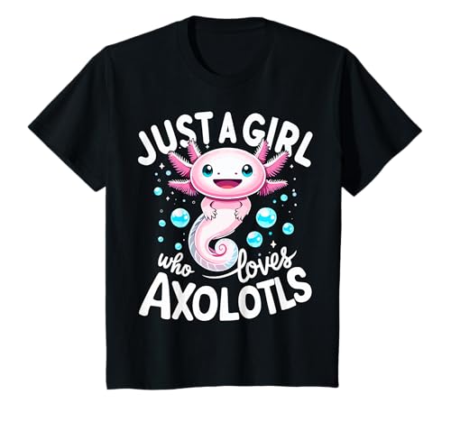 Kinder Axolotl Süß Nur ein Mädchen, das Axolotls liebt T-Shirt Kinder Axolotl Süß Nur ein Mädchen, das Axolotls liebt T-Shirt von Cute Axolotl Anime Axolotl