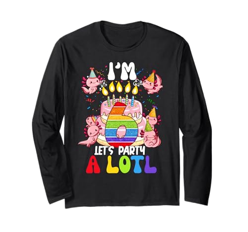 Kinder 6 Jahre alt Axolotl Prinzessin 6. Geburtstag Mädchen Teenager Langarmshirt Kinder 6 Jahre alt Axolotl Prinzessin 6. Geburtstag Mädchen Teenager Langarmshirt von Cute Axolotl Flossing Dabbing 6 Years Old Apparel