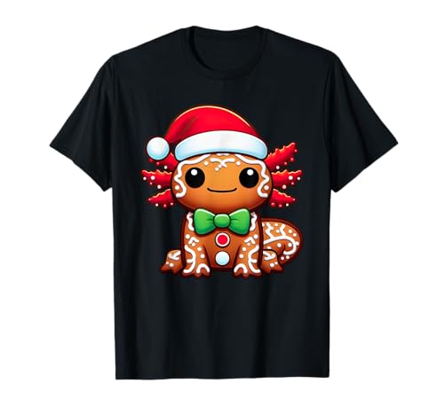 Lustiger Lebkuchenmann Axolotl Weihnachten Damen Herren Kinder T-Shirt Lustiger Lebkuchenmann Axolotl Weihnachten Damen Herren Kinder T-Shirt von Cute Axolotl Lovers Christmas Outfits Boy Girl