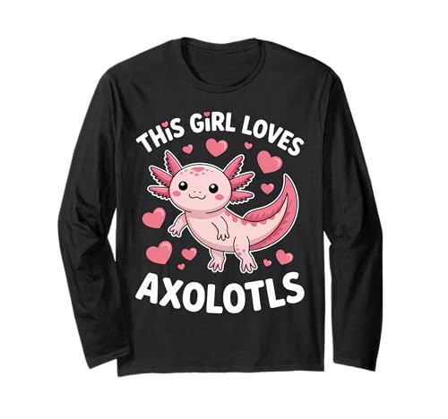 Dieses Mädchen liebt Axolotls Langarmshirt Dieses Mädchen liebt Axolotls Langarmshirt von Cute Axolotls Cool Axolotl Design