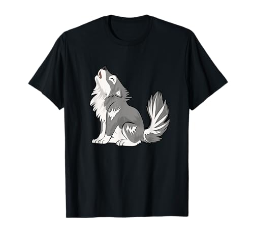 Niedliches Baby-Heulendes Wolfjunges, Skizze, Geschenke, Kostüm, Stuff für Kinder T-Shirt von Cute Baby Howling Wolf Cub Sketch Gifts Costume
