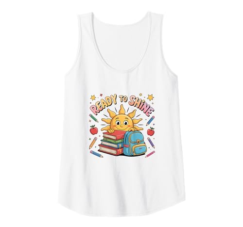 Damen Ready to Shine Süßes Schulanfangshemd für Kinder und Schüler Tank Top Damen Ready to Shine Süßes Schulanfangshemd für Kinder und Schüler Tank Top von Cute Back to School Shirt for Students or Teachers
