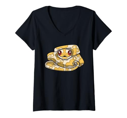 Damen Albino Ball Python Cute Albino Ball Python Besitzer T-Shirt mit V-Ausschnitt Damen Albino Ball Python Cute Albino Ball Python Besitzer T-Shirt mit V-Ausschnitt von Cute Ball Python Clothing