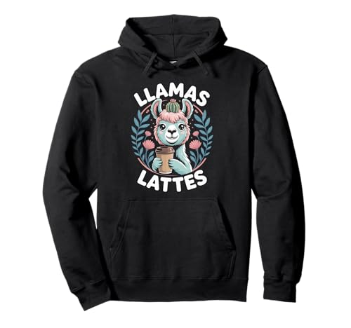 Lustiger Spruch Lamas Lattes Kaffee Tier Humor Frauen Männer Pullover Hoodie von Cute Barista Vibes Pastel Morning Cozy Mother Mom