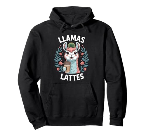 Lustiger Spruch Lamas Lattes Kaffee Tier Humor Frauen Männer Pullover Hoodie von Cute Barista Vibes Pastel Morning Cozy Mother Mom