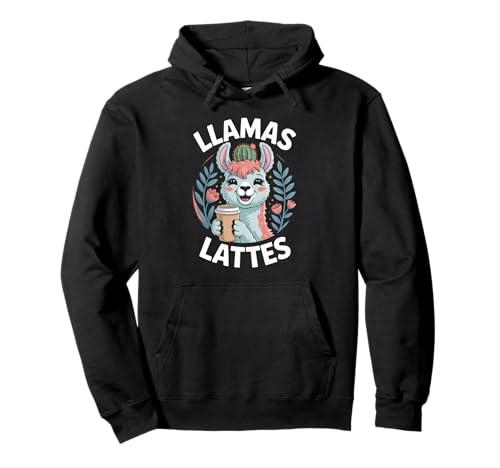 Lustiger Spruch Lamas Lattes Kaffee Tier Humor Frauen Männer Pullover Hoodie von Cute Barista Vibes Pastel Morning Cozy Mother Mom