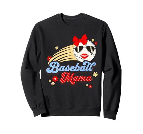 Damen Cute Game Day Fun Ballpark Mama Real Baseball Mama Sweatshirt Damen Cute Game Day Fun Ballpark Mama Real Baseball Mama Sweatshirt von Cute Baseball Drip Ballpark Fan Items For Moms