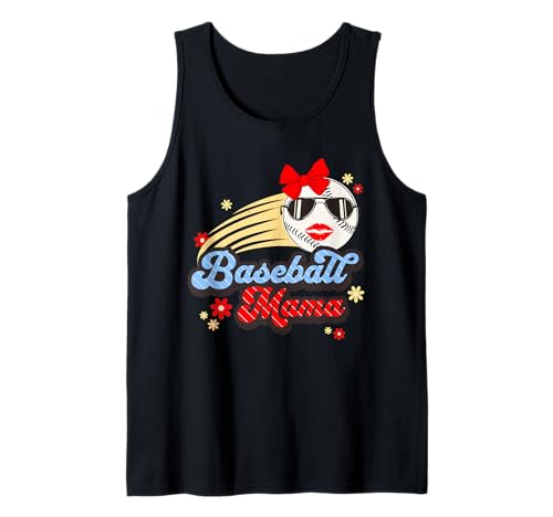 Damen Cute Game Day Fun Ballpark Mama Real Baseball Mama Tank Top Damen Cute Game Day Fun Ballpark Mama Real Baseball Mama Tank Top von Cute Baseball Drip Ballpark Fan Items For Moms