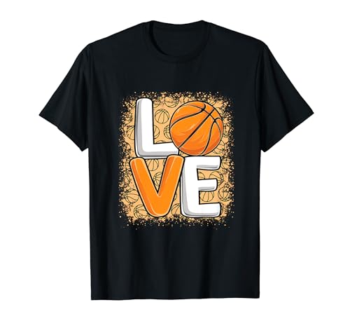 Love Basketball Frauen Mädchen Basketballspielerin T-Shirt von Basketball Bekleidung Damen Mädchen Kinder