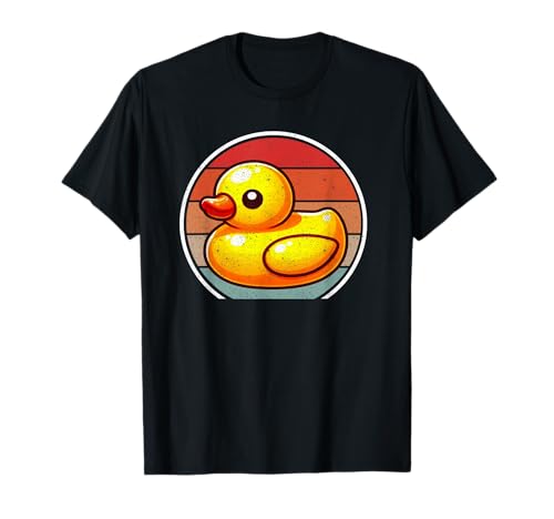 Badeente Entchen Ente Grafik Badespielzeug Byos Kinder Retro T-Shirt Badeente Entchen Ente Grafik Badespielzeug Byos Kinder Retro T-Shirt von Cute Bath Toy Rubber Duck Accesories & Stuff
