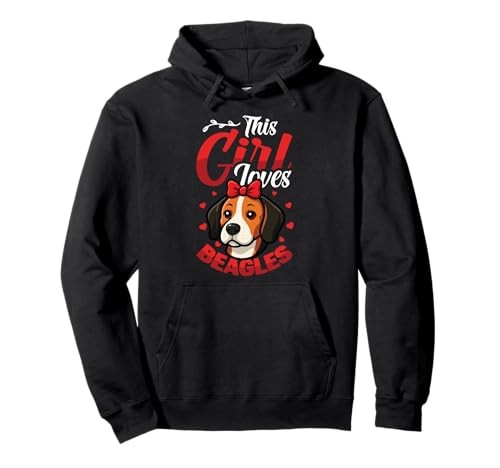 Dieses Mädchen liebt Beagles, Hundemädchen, Beagle Pullover Hoodie von Cute Beagle Designs for Girls & Women