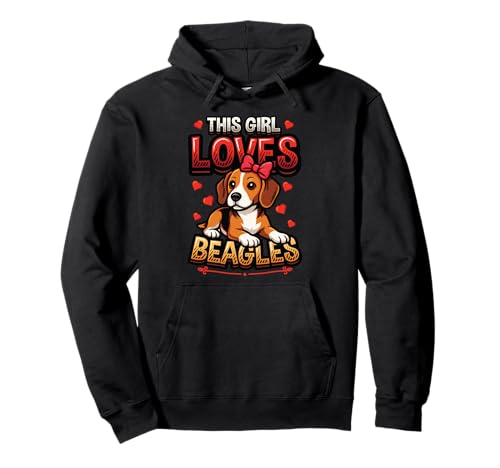 Dieses Mädchen liebt Beagles, Hundemädchen, Beagle Pullover Hoodie von Cute Beagle Designs for Girls & Women