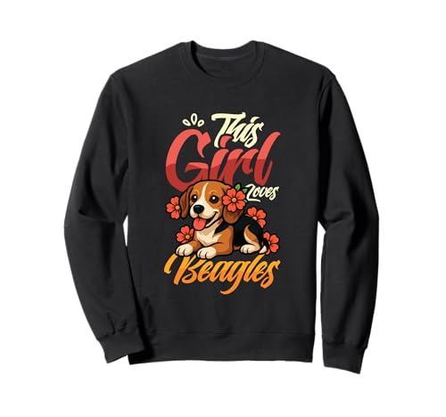 Dieses Mädchen liebt Beagles, Hundemädchen, Beagle Sweatshirt von Cute Beagle Designs for Girls & Women