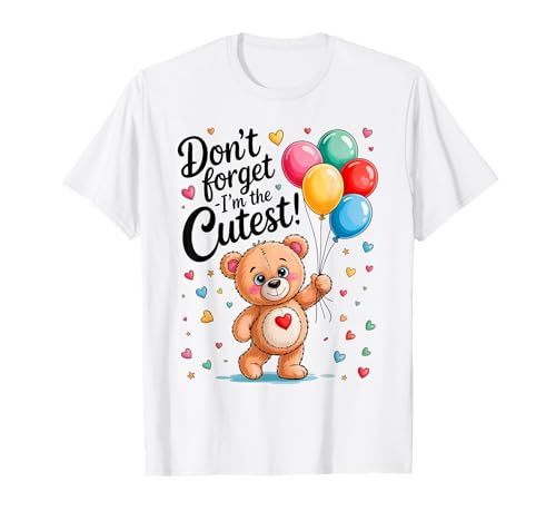 Süßer Bär hält Luftballons mit Herz-Design für Kinder T-Shirt Süßer Bär hält Luftballons mit Herz-Design für Kinder T-Shirt von Cute Bear Balloons Tee for Kids and Adults
