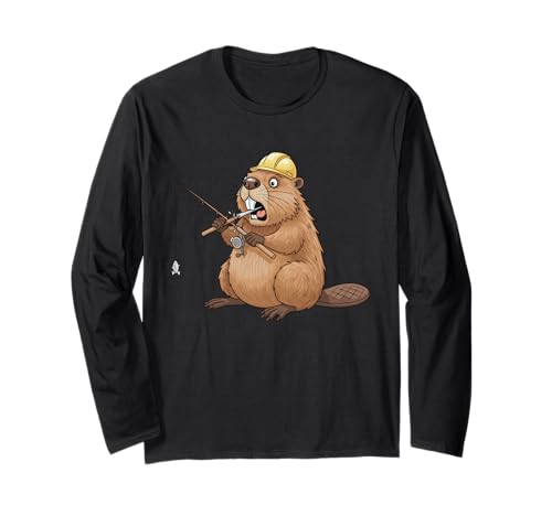 Lustiges Biber-Angel-Liebhaber, Geschenk für Angler, Erwachsene, Männer, Frauen Langarmshirt Lustiges Biber-Angel-Liebhaber, Geschenk für Angler, Erwachsene, Männer, Frauen Langarmshirt von Cute Beaver Wildlife Animal fisher Graphic Design